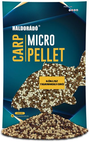HALDORÁDÓ Carp Micro Pellet - Kókusz - Tigrismogyoró 600 g, 3 mm