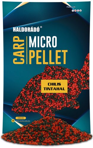 HALDORÁDÓ Carp Micro Pellet - Chilis Tintahal 600 g, 3 mm