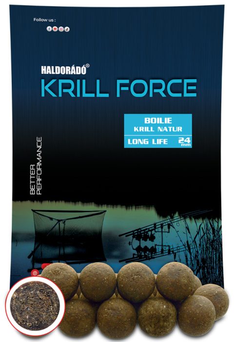 Haldorádó KRILL FORCE Boilie Long Life 24 mm - Krill Natur