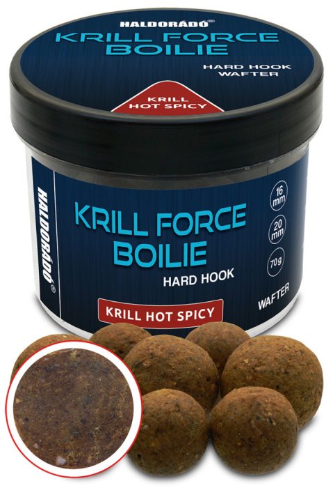 Haldorádó KRILL FORCE Boilie Hard Hook Wafter 16, 20 mm - Krill Hot Spicy