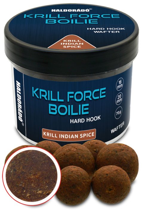 Haldorádó KRILL FORCE Boilie Hard Hook Wafter 16, 20 mm - Krill Indian Spice