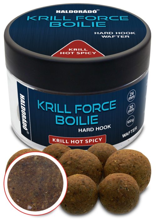 Haldorádó KRILL FORCE Boilie Hard Hook Wafter 24, 30 mm - Krill Hot Spicy