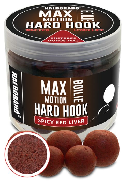Haldorádó MAX MOTION Boilie Hard Hook Wafter 16, 20 mm - Fűszeres Vörös Máj