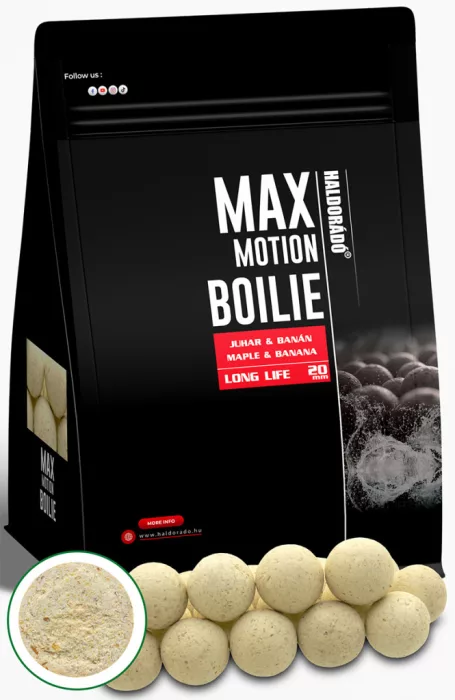 Haldorádó MAX MOTION Boilie Long Life 20 mm - Juhar & Banán