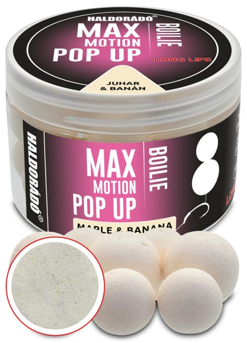 Haldorádó MAX MOTION Boilie Pop Up 16, 20 mm - Juhar & Banán