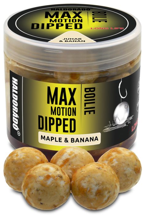 Haldorádó MAX MOTION Boilie Dipped 20 mm - Juhar & Banán