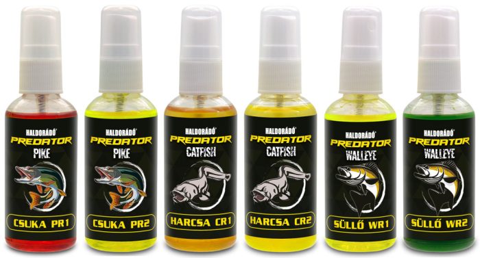 Haldorádó PREDATOR ragadozó aroma spray - MIX-6 / 6 íz egy dobozban