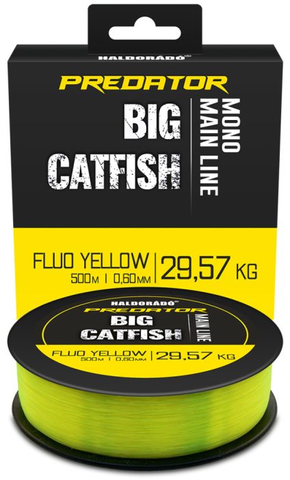 Haldorádó Predator Catfish Line Mono Fluo Yellow zsinór 0,60mm / 500m - 29,57 kg