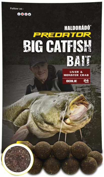 Haldorádó Catfish Bait Boilie 24+ - Liver & Monster Crab
