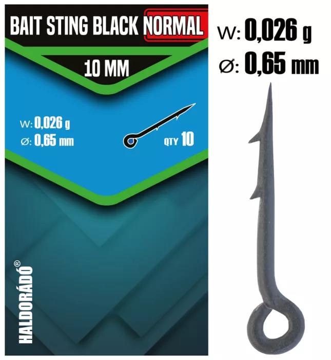 Haldorádó Bait Sting Black Fekete csalitüske NORMAL 10 mm