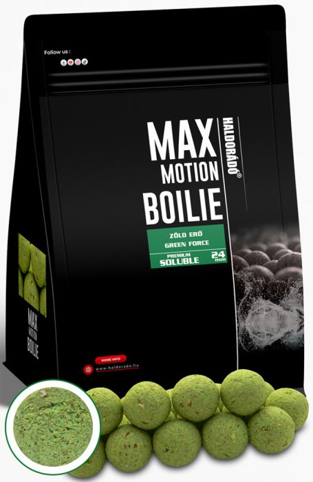 Haldorádó MAX MOTION Boilie Premium Soluble 24 mm - Green Force