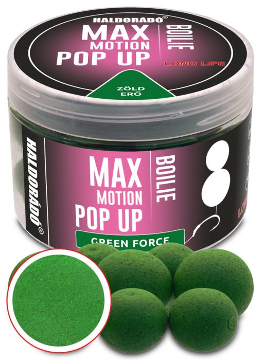 Haldorádó MAX MOTION Boilie Pop Up 16, 20 mm - Green Force