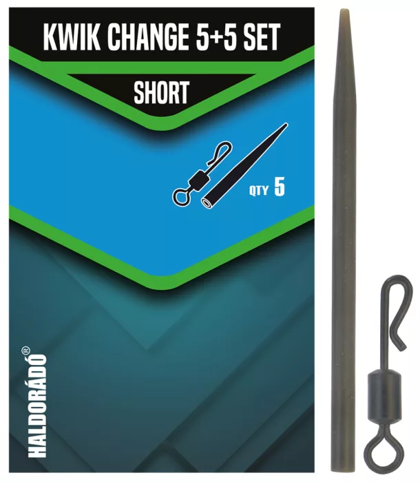 Haldorádó Kwik Change 5+5 Set Short  - extra gyors horogelőke kapocs + gumikúp, rövid