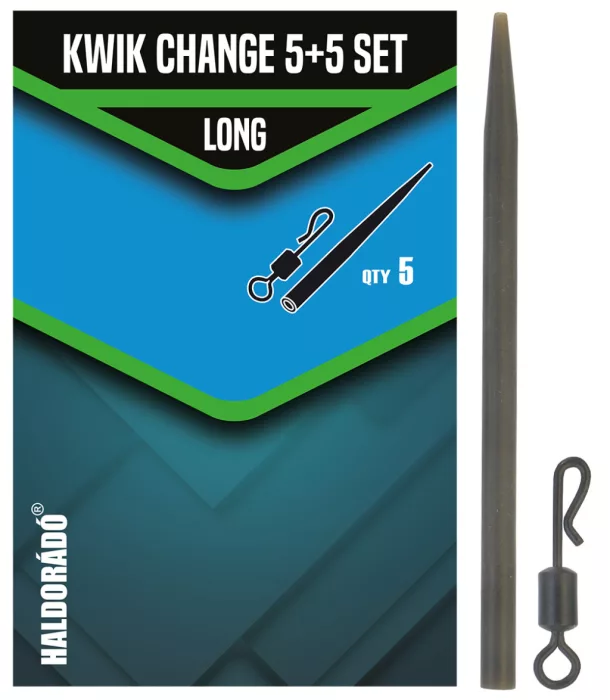 Haldorádó Kwik Change 5+5 Set Long - extra gyors horogelőke kapocs + gumikúp, hosszú