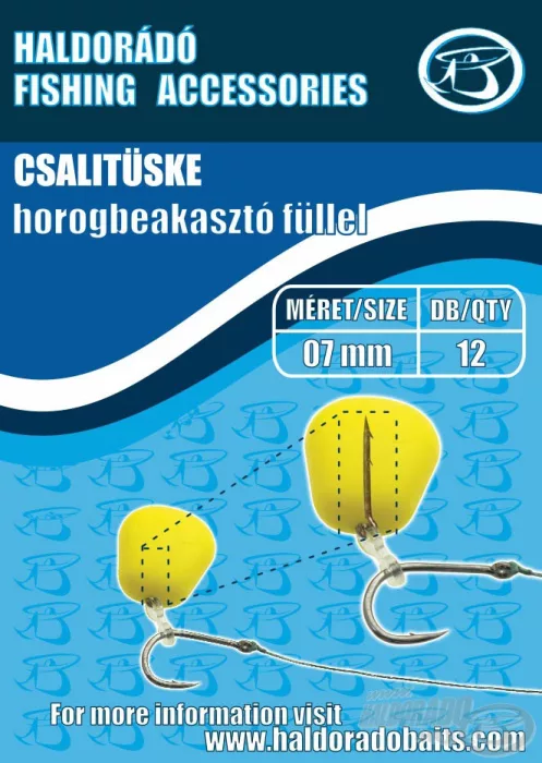 Haldorádó Csalitüske horogbeakasztó füllel - 7mm