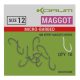 Korum XPERT Maggot BARBED Hooks füles horog - 12