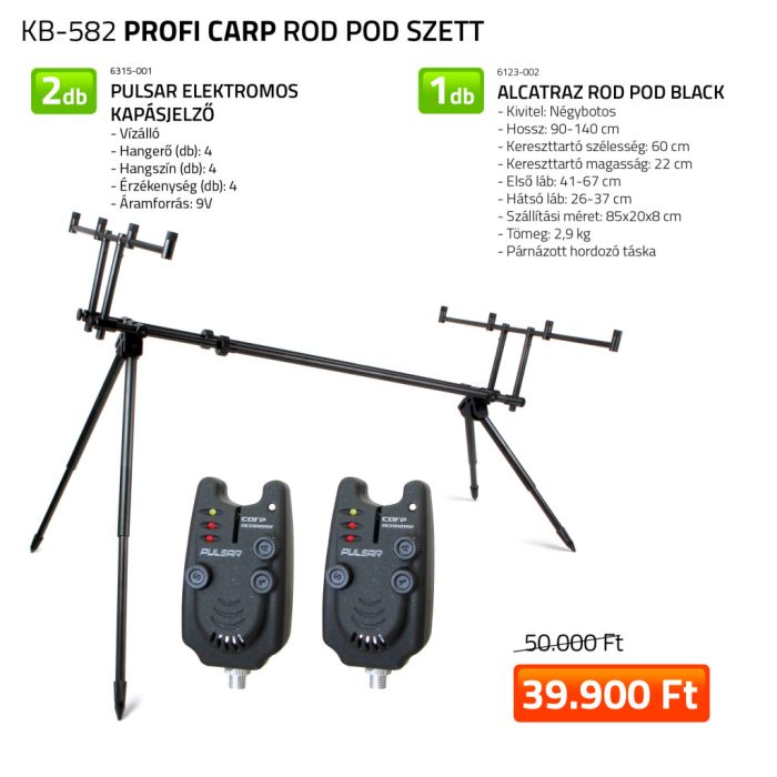 NEVIS Profi Carp Rod Pod szett 6123-002+ 2x 6315-001