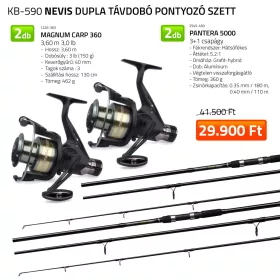   NEVIS Dupla Távdobó pontyozó szett 2x 1226-363+ 2x 2545-450