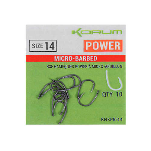 Korum XPERT Power MICRO BARBED Hooks füles horog - 16
