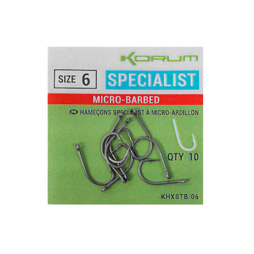 Korum XPERT Specialist MICRO BARBED Hooks füles horog - 14