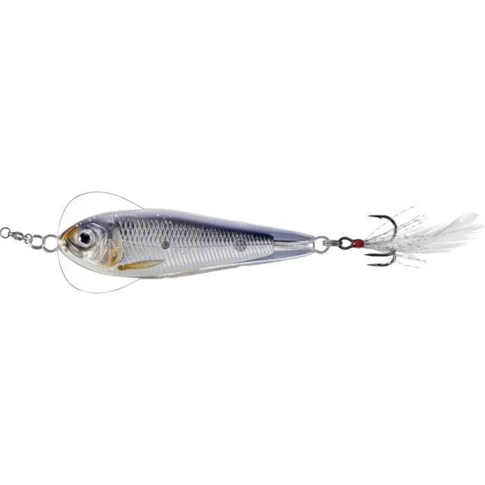 LIVETARGET FLUTTER SHAD JIGGING SPOON SILVER/BLACK 50 MM 11 G