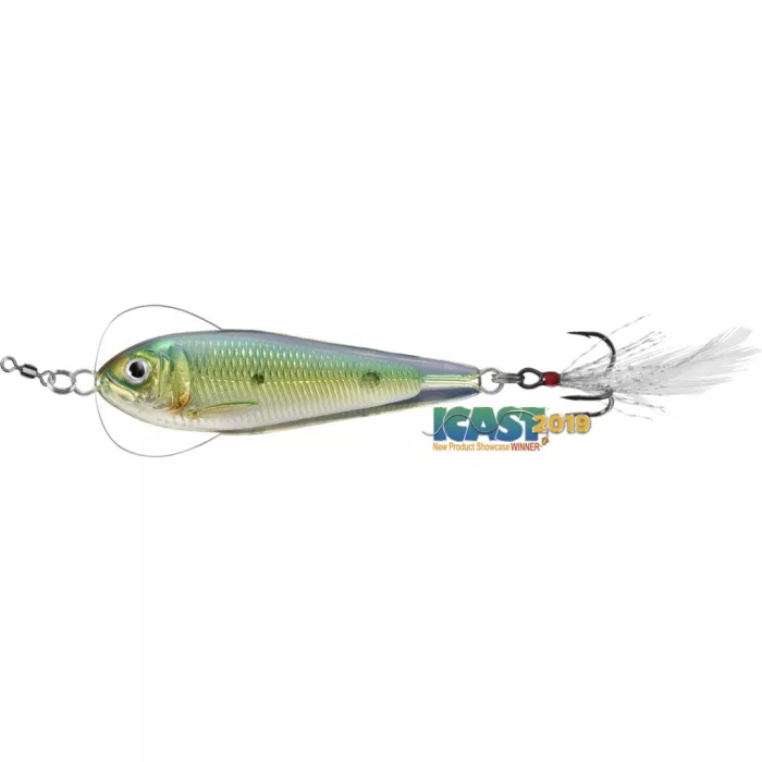 LIVETARGET FLUTTER SHAD JIGGING SPOON GOLD/GREEN50 MM 11 G