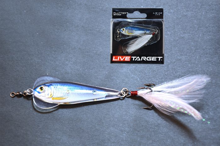 LIVETARGET FLUTTER SHAD JIGGING SPOON SILVER/BLUE55 MM 14 G