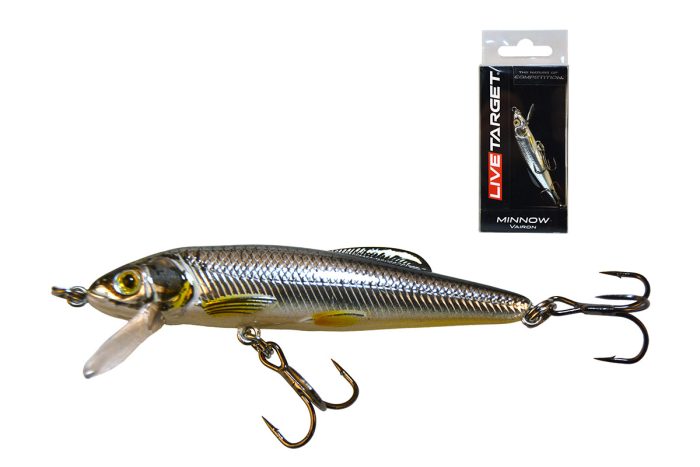 LIVETARGET MINNOW FINESSE JERKBAIT SILVER/BLACK 60 MM 11G
