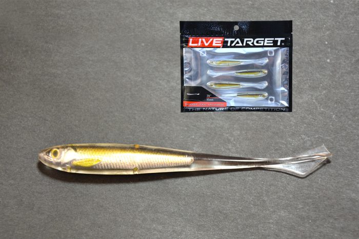 LIVETARGET GHOST TAIL MINNOW DROPSHOT BAIT SILVER/BROWN 95 MM