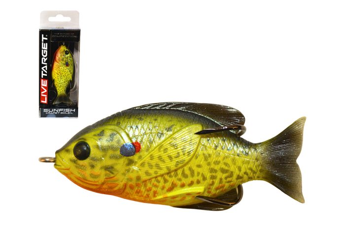 LIVETARGET SUNFISH WALKING BAIT FLORESCENT PUMPKINSEED 75 MM 12 G