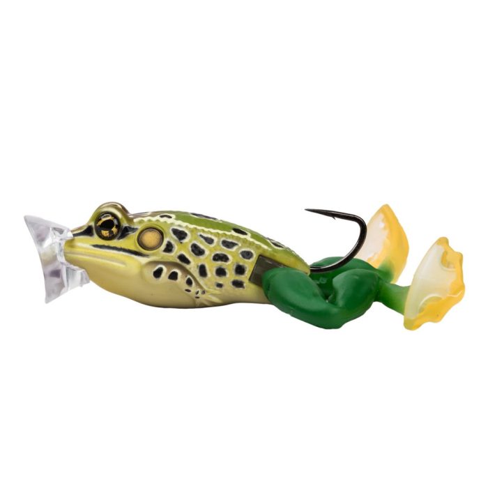 LIVETARGET THE ULTIMATE FROG POPPER BAIT EMERALD / BROWN 63MM 28G FLOATING