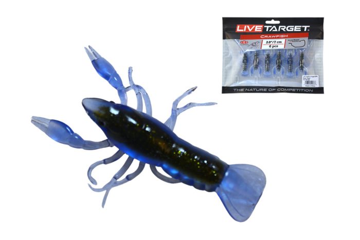 LIVETARGET 2.8" CRAWFISH UN-RIGGED BLUE / GREEN 71 MM  SINKING