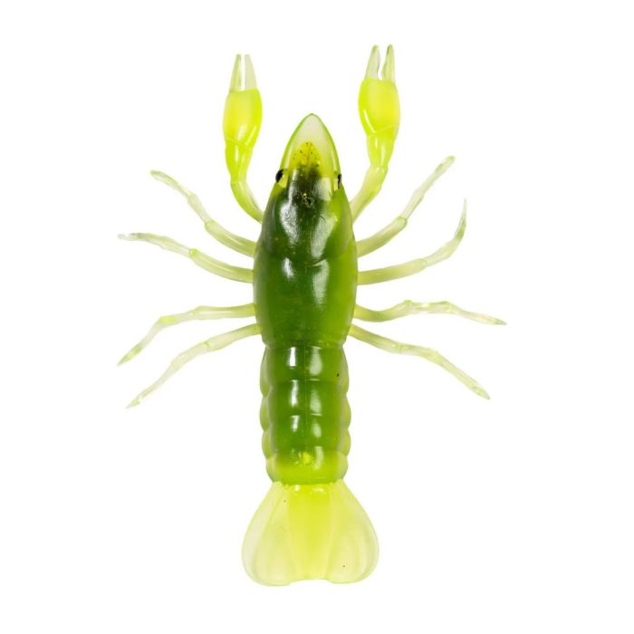 LIVETARGET 2.8" CRAWFISH UN-RIGGED BCHARTREUSE / GREEN 71 MM  SINKING 6DB/CS