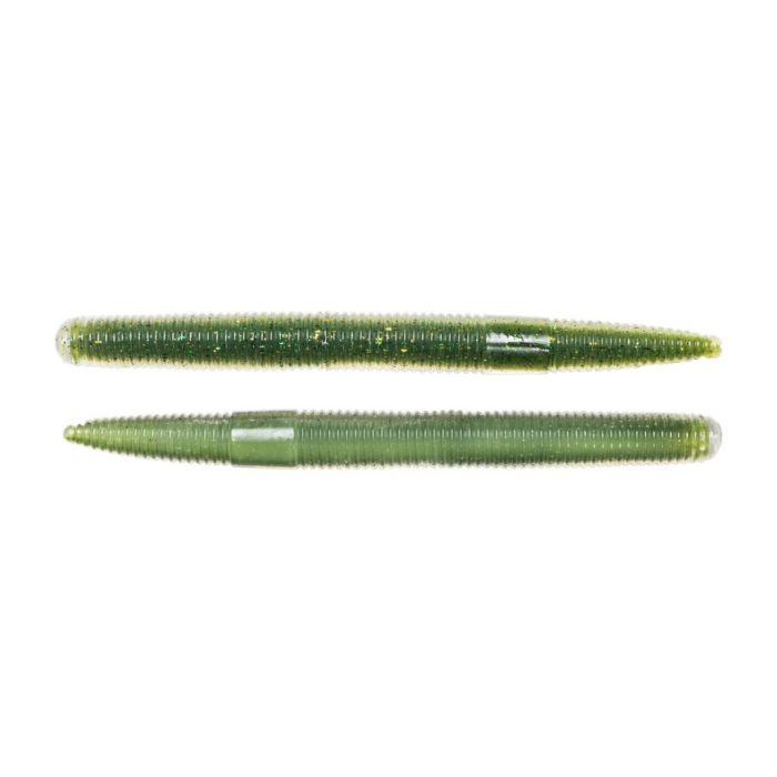 LIVETARGET 6" STICK WORM GREEN / CREAM 150 MM  SLOW SINKING