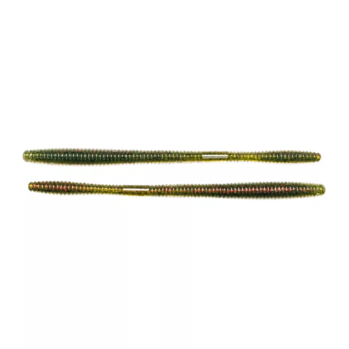 LIVETARGET 4.5" STRAIGHT TAIL WORM GREEN / RED 114 MM   SINKING 10DB/PCS