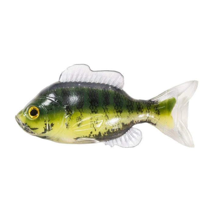 LIVETARGET 3.3” SUNFISH UNRIGGED GREEN / CREAM 85MM  SINKING 4DB/CS