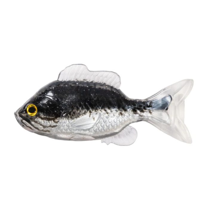 LIVETARGET 3.3” SUNFISH UNRIGGED BLACK / SILVER 85MM  SINKING 4DB/CS