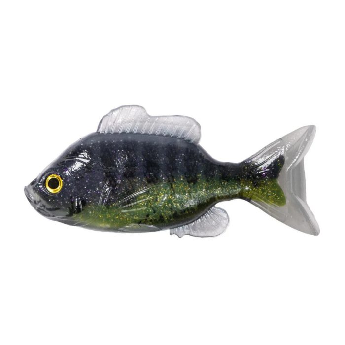 LIVETARGET 3.3” SUNFISH UNRIGGED BLACK / GREEN 85MM  SINKING 4DB/CS