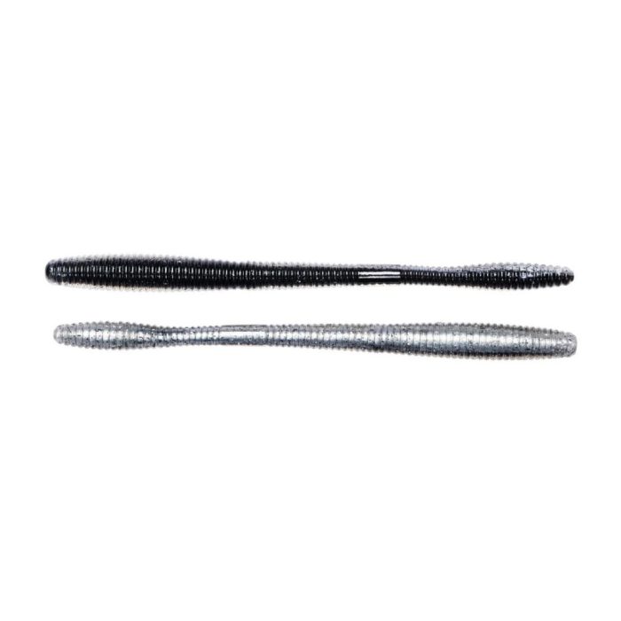 LIVETARGET 5.5" STRAIGHT TAIL WORM  BLACK / SILVER 140 MM  SINKING