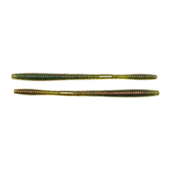 LIVETARGET 5.5" STRAIGHT TAIL WORM GREEN / RED 140 MM  SINKING