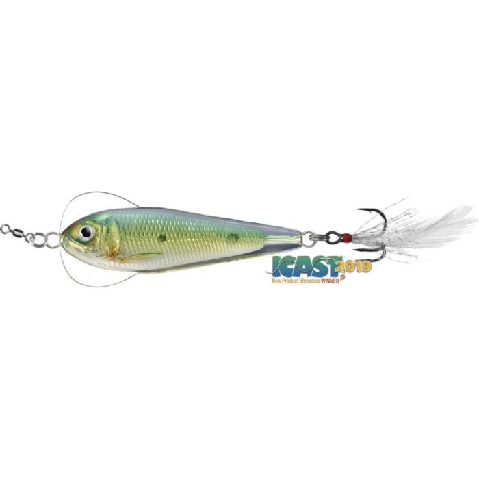 LIVETARGET FLUTTER SHAD JIGGING SPOON GOLD/GREEN  70 MM 28 G SLOW SINKING