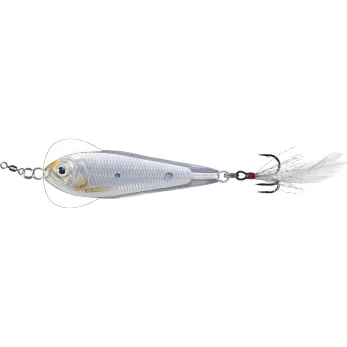 LIVETARGET FLUTTER SHAD JIGGING SPOON SILVER/PEARL  70 MM 28 G SLOW SINKING