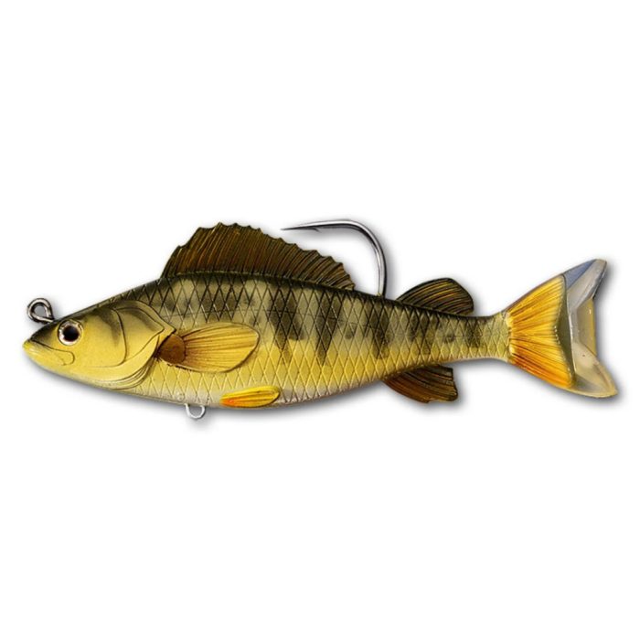 LIVETARGET YELLOW PERCH SWIMBAIT GOLD/OLIVE 113 MM 21 G SINKING