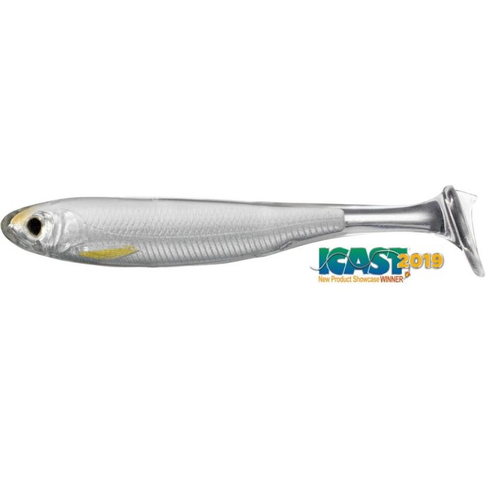 LIVETARGET SLOW-ROLL SHINER PADDLE TAIL SILVER/PEARL 125 MM - SLOW SINKING