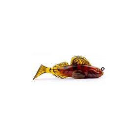   LIVETARTGET 2.8” GOBY PADDLETAIL RIGGED BROWN / CHARTREUSE 71MM 10G  SINKING