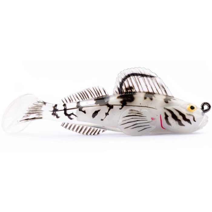 LIVETARTGET 3.3” GOBY PADDLETAIL RIGGED WHITE / ALBINO 84MM 12G  SINKING