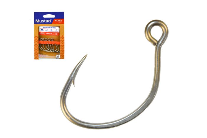 MUSTAD RUTHLESS IN-LINE SINGLE, 3/0 6DB/CSOMAG