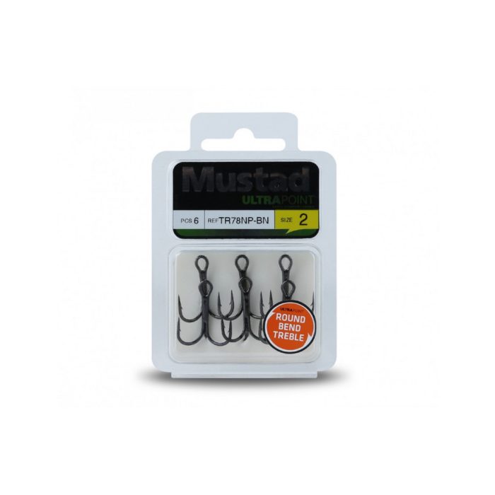 MUSTAD NP ROUND BEND TREBLE HOOK BARBLESS 1 5DB/CSOMAG