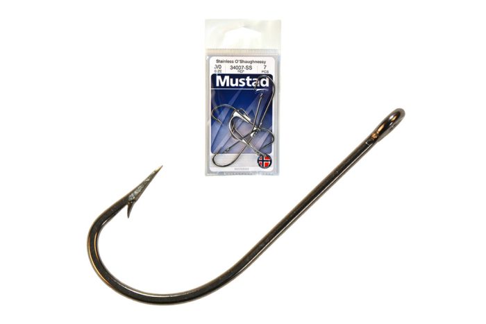 MUSTAD O'SHAUGHNESSY STAINLESS HOOKS STAINLESS STEEL 3/0 7DB/CSOMAG