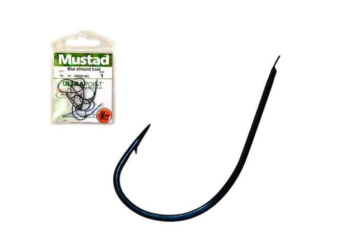 MUSTAD BLUE ALLROUND HOOK 1 10DB/CSOMAG